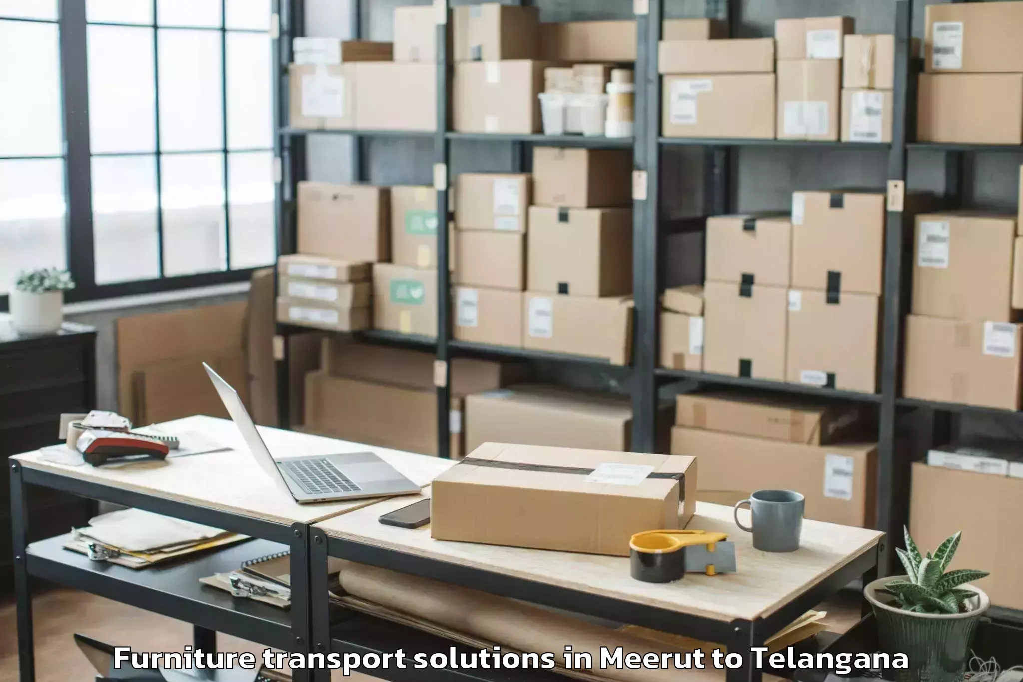 Top Meerut to Armoor Furniture Transport Solutions Available